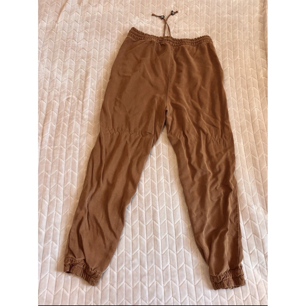 Zara Brown Cargo Pants Women Size M Elastic Waist Jogger Style Casual - Picture 6 of 11